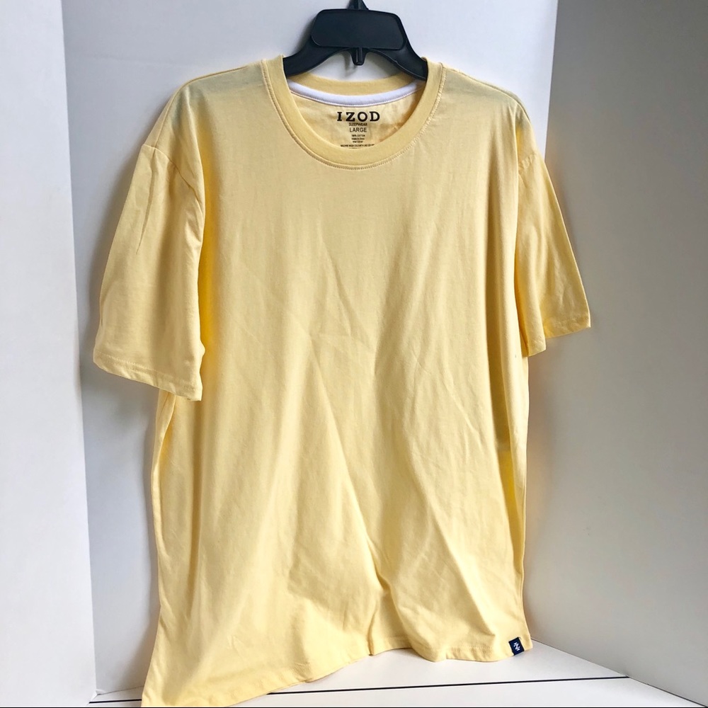 🇺🇸 IZOD Solid Yellow Short Sleeve T-Shirt, Sizes L & XL